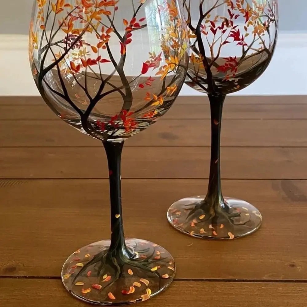 Elegantes Four Seasons Tree Wein Glas – Das perfekte Glas für das ganze Jahr