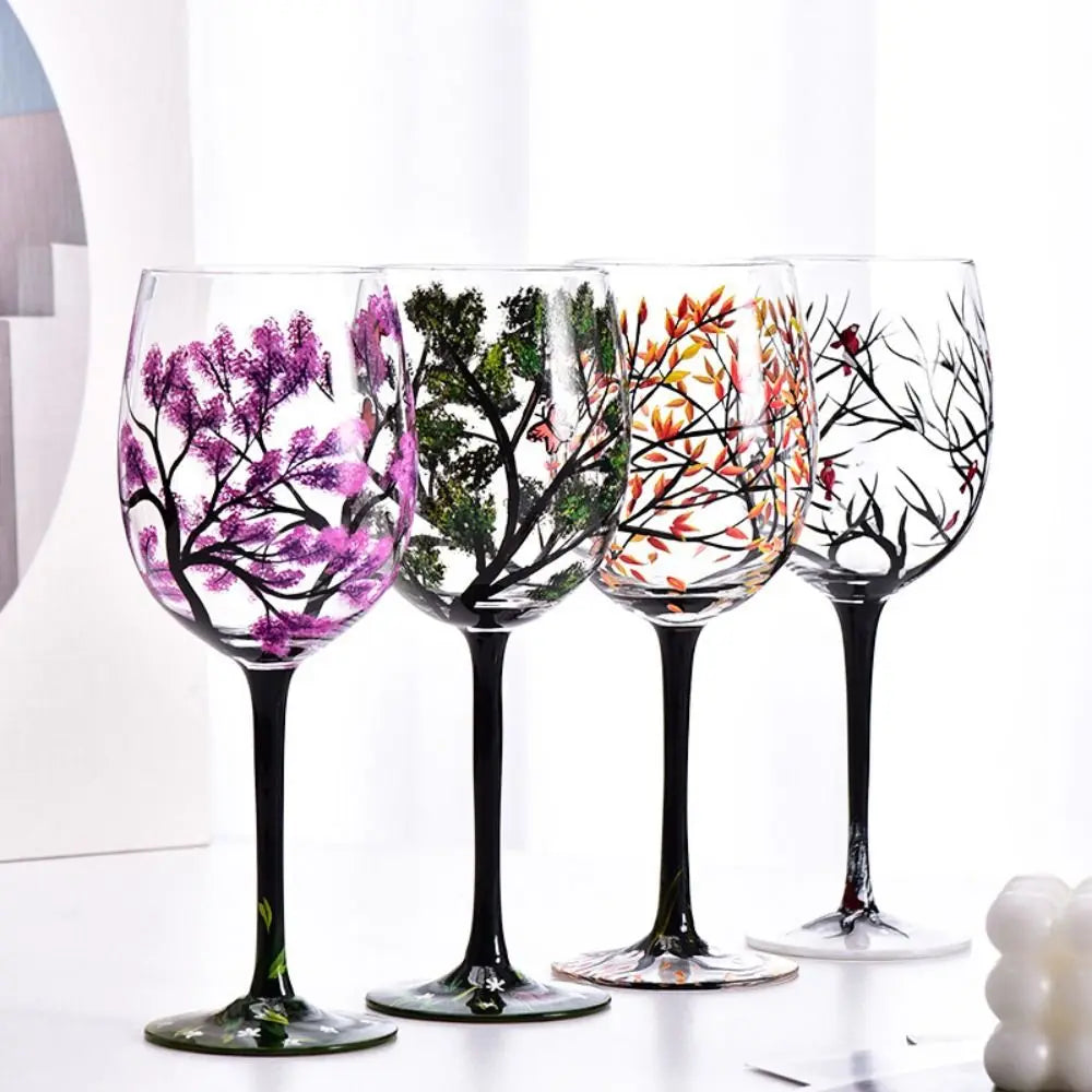 Elegantes Four Seasons Tree Wein Glas – Das perfekte Glas für das ganze Jahr