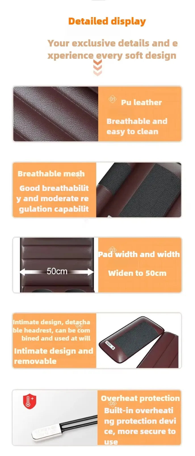 Elektrische Massagematte Mit Vibration und Wärmefunktion