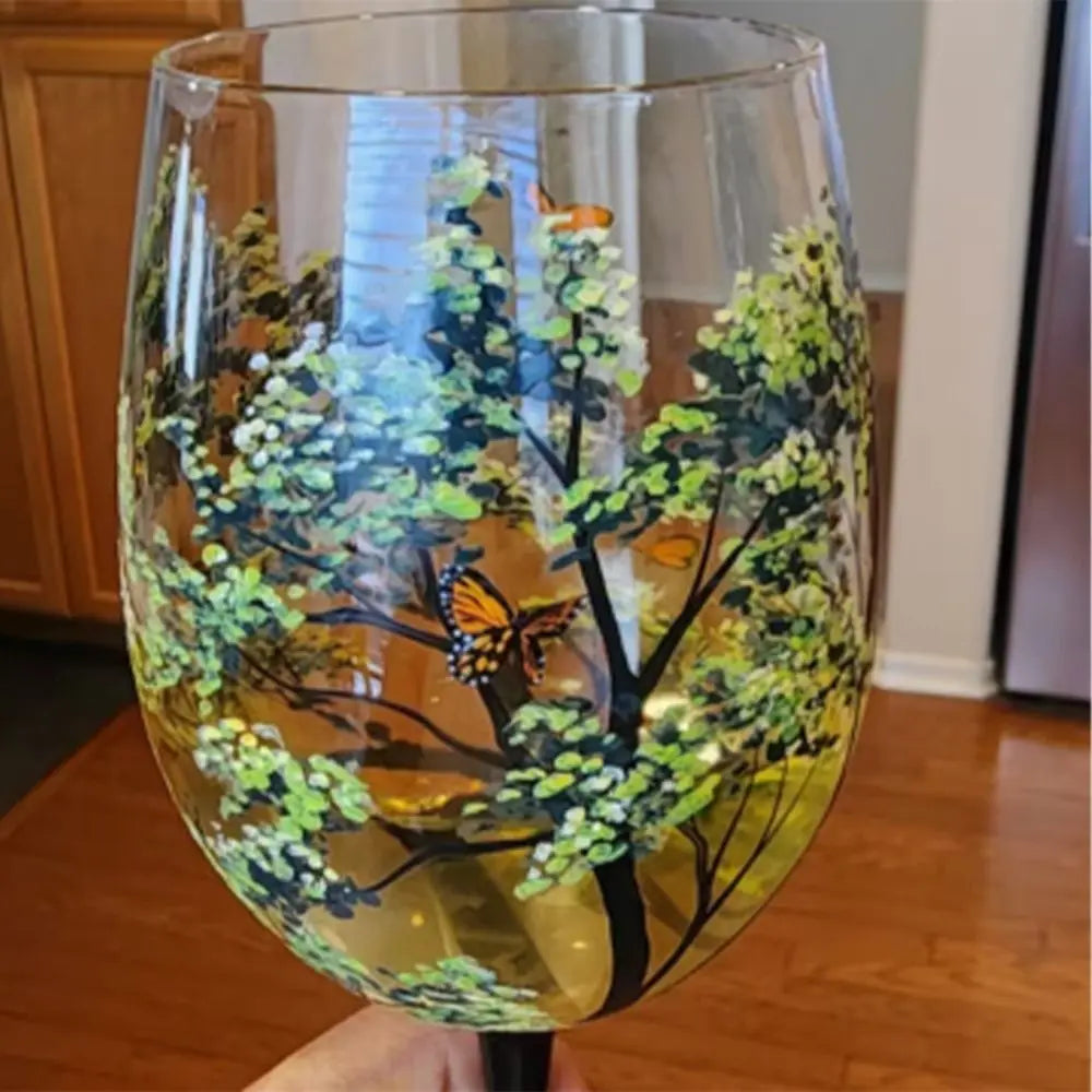 Elegantes Four Seasons Tree Wein Glas – Das perfekte Glas für das ganze Jahr