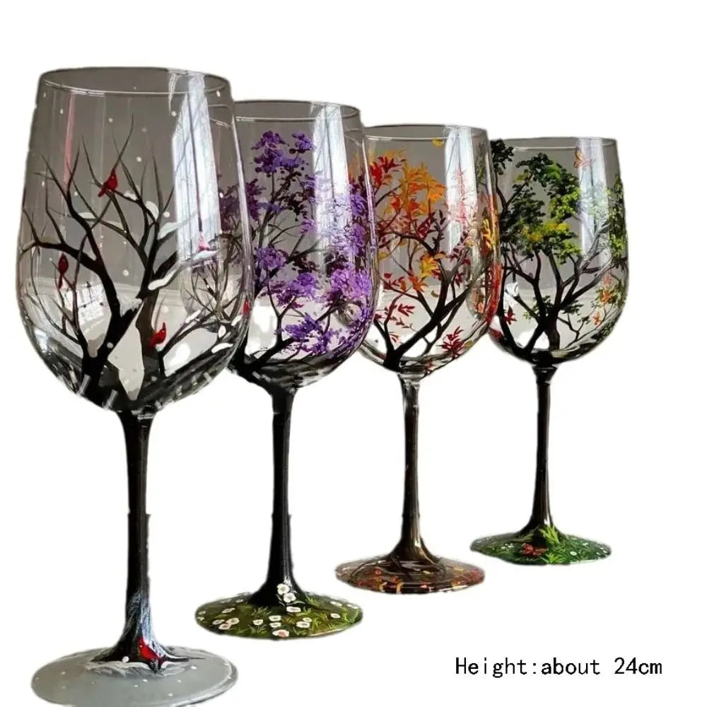 Elegantes Four Seasons Tree Wein Glas – Das perfekte Glas für das ganze Jahr