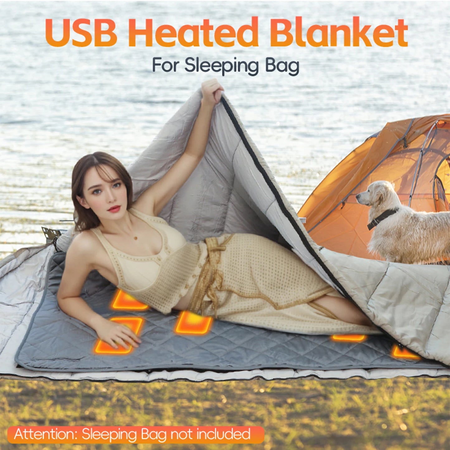 Camping Heizmatte für Schlafsäcke mit USB Stromversorgung