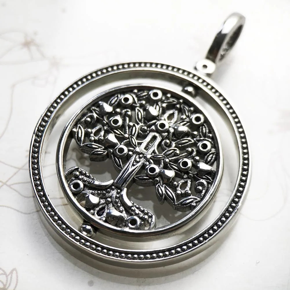 Pendant Rotating Tree of Life-symbol Brand Fine Jewelry Europe 925 Sterling Silver Personal Lucky Gift For Women