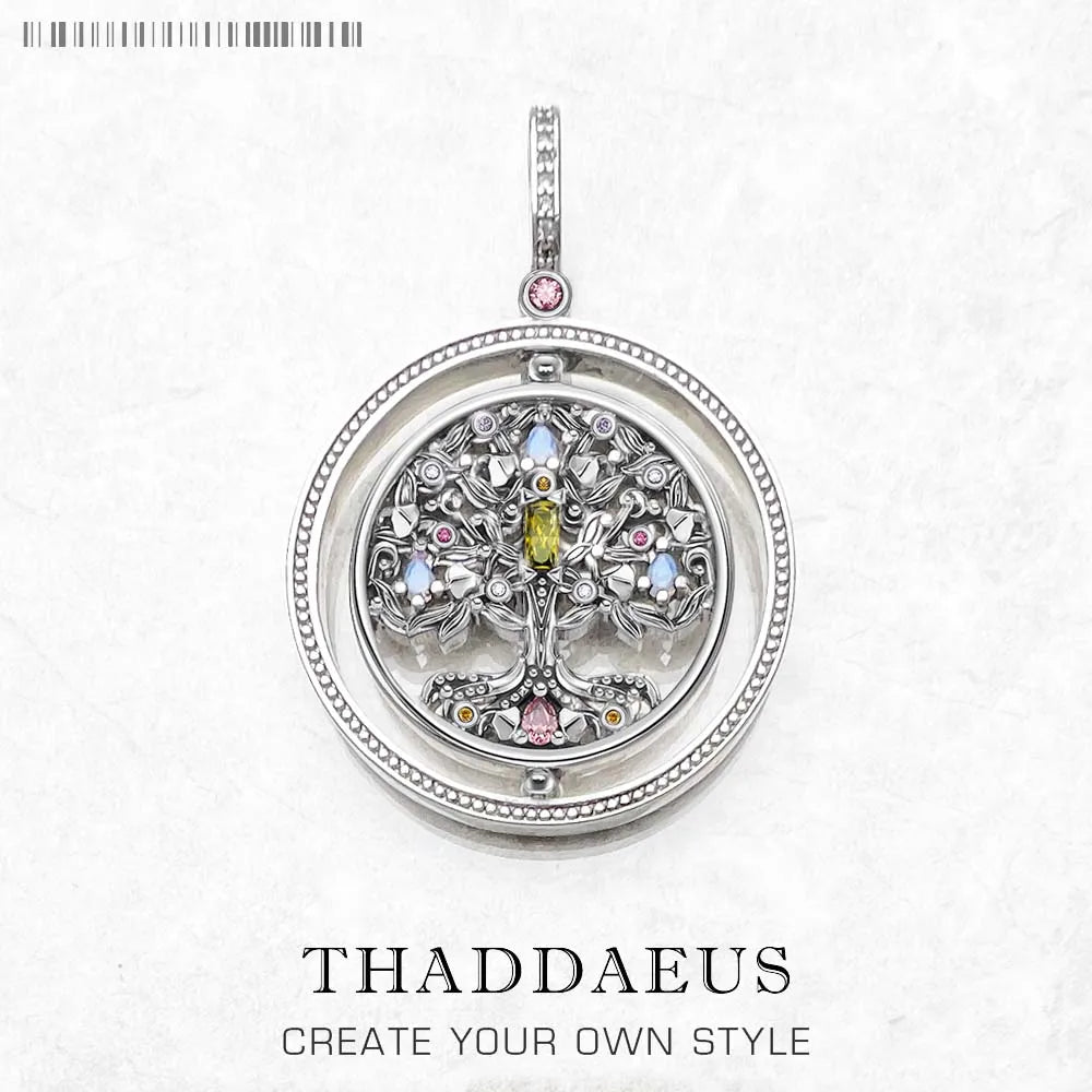 Pendant Rotating Tree of Life-symbol Brand Fine Jewelry Europe 925 Sterling Silver Personal Lucky Gift For Women