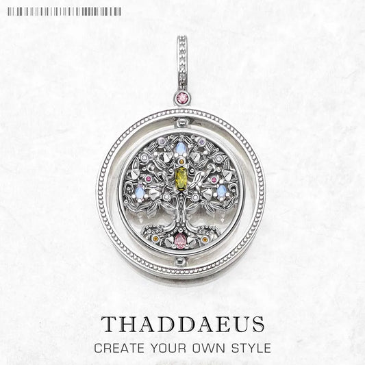 Pendant Rotating Tree of Life-symbol Brand Fine Jewelry Europe 925 Sterling Silver Personal Lucky Gift For Women