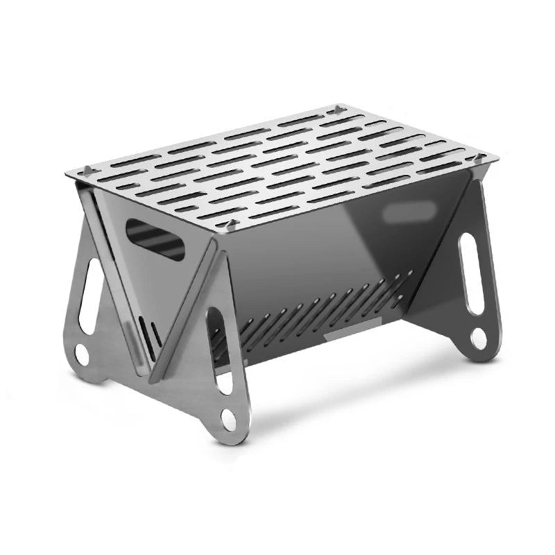 Platzsparender Edelstahl Grill für den Außenbereich