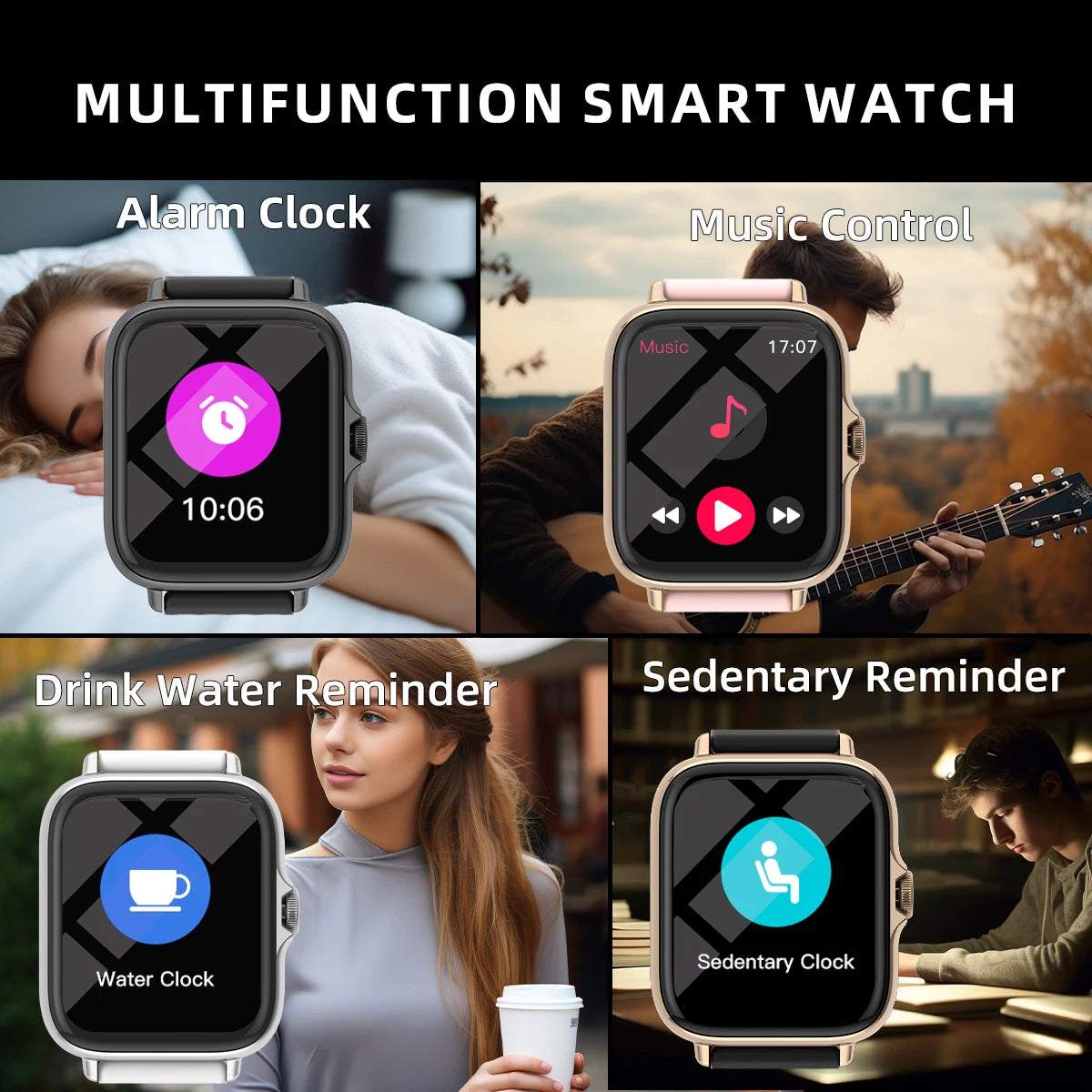 SmartWatch Desertcat, 1,83 Zoll, viele Funktionen