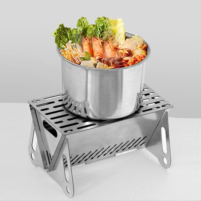 Platzsparender Edelstahl Grill für den Außenbereich