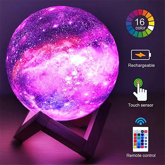 3D LED Mond mit 16 Farben \ Touch \ Fernbedienung