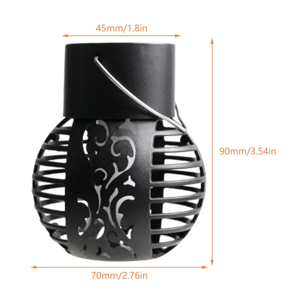 Solar Camping Lamp Flickering Flame Light Outdoor Waterproof Garden Hanging Light Holiday Party Atmosphere Light Decoration